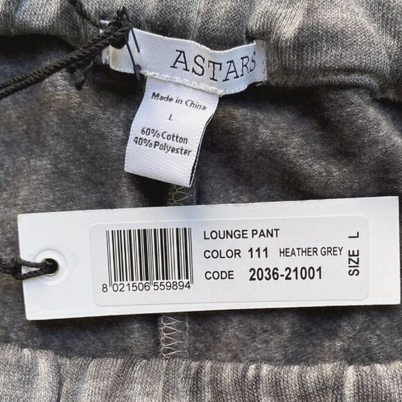 Luxurious Astars Heather Gray Lounge Pants, Neiman Marcus - Picture 9 of 9